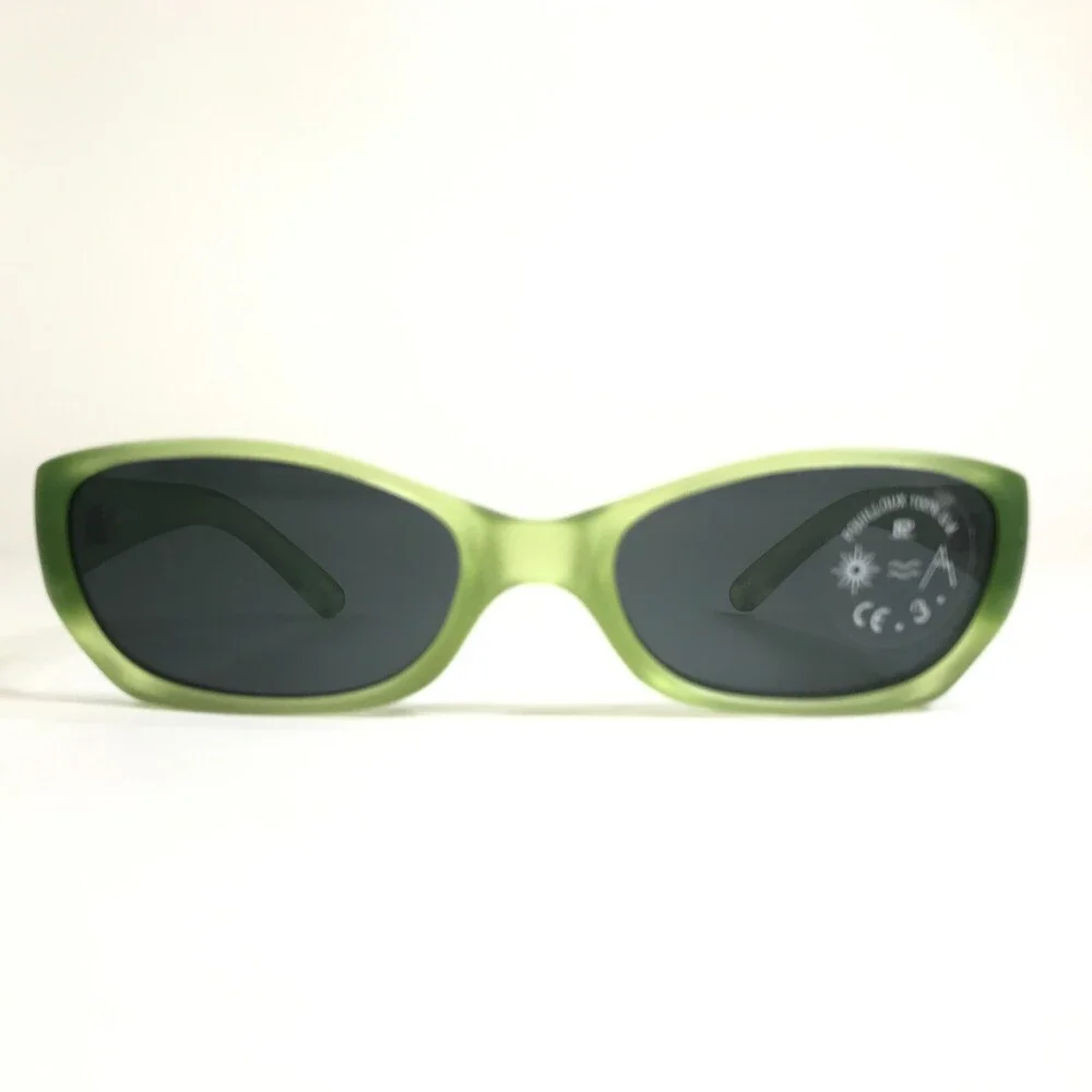 Vuarnet Kids Sunglasses B900 Matte Clear Green Frames with Blue Lenses